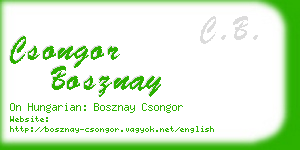 csongor bosznay business card